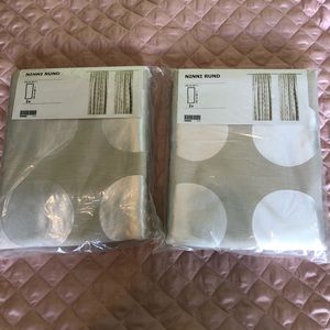 Ikea ninni rund cream polka dot curtains